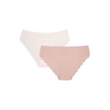 Chiloti Brazilian Pama set de 2  Alb crem - bej