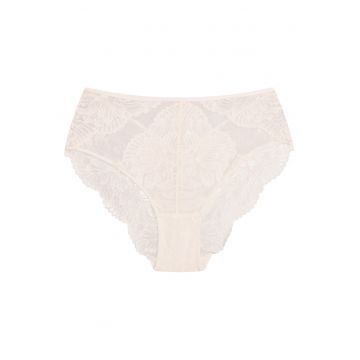 Chiloti cu talie ridicata Blueberry  Alb crem