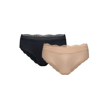 Chiloti cu talie set de 2 perechi  Negru