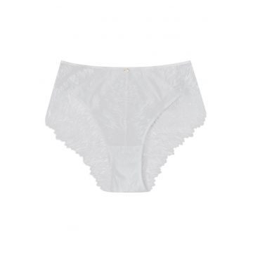 Chiloti dama Ofiel -  Dantela - cu talie inalta - Alb