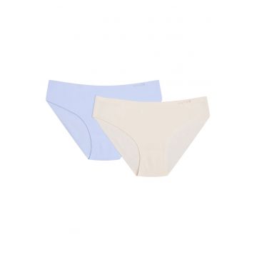 Chiloti figi Peachy set de 2  Bej inchis galben pal