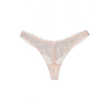 Chiloti tanga dama Onika -  Dantela - Bej
