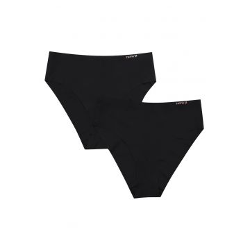 Set 2 perechi chiloti dama -  poliamida - negru