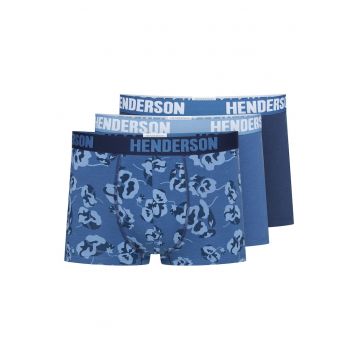 Set 3 perechi boxeri barbati -  Albastru - Bumbac -