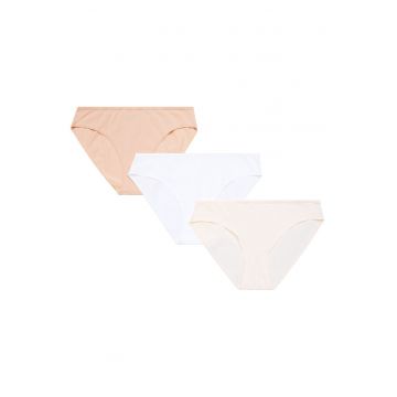 Set 3 perechi de chiloti de dama  Bumbac - Multicolor