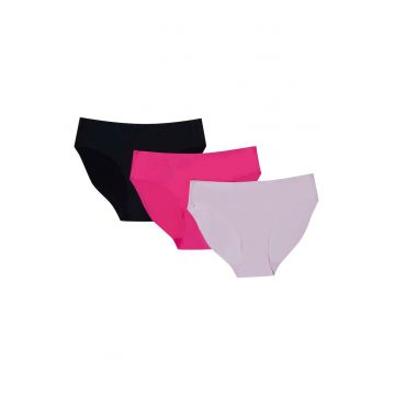 Set 3 perechi de chiloti pentru dama  Bumbac - Multicolor