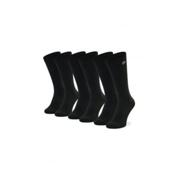 Set 3 perechi de sosete inalte unisex -  300688038 - material textil - negru