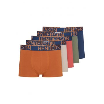 Set 5 perechi boxeri pentru barbati -  Multicolor - Bumbac