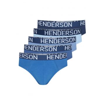 Set 5 perechi chiloti barbati Khan -  Bumbac - Albastru