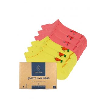 Set 6 perechi - Sosete scurte Dama -  Cutiuta 