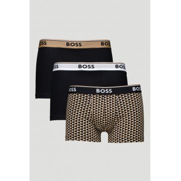 Set de boxeri cu model uni si in carouri - 3 perechi