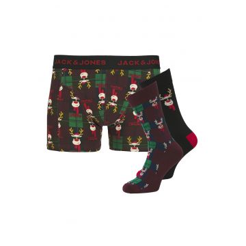 Set de boxeri si sosete lungi cu tematica de Craciun - 3 piese