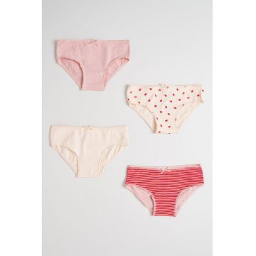 Set de chiloti din amestec de bumbac - 4 perechi