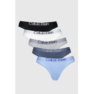 Set de chiloti tanga cu logo - 5 perechi