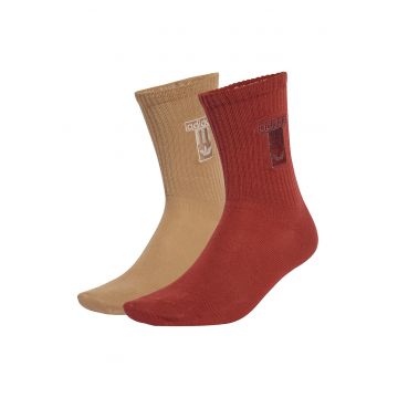 Set de sosete lungi cu model unisex Adibreak - 2 Perechi