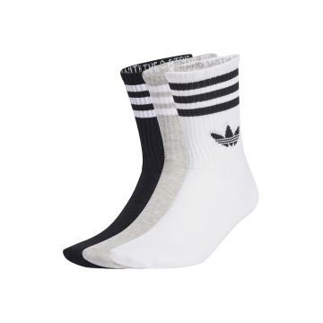 Set de sosete lungi unisex cu detaliu logo - 3 perechi