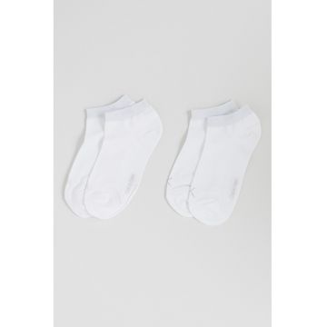 Set de sosete pana la glezna cu detaliu contrastant - 2 perechi