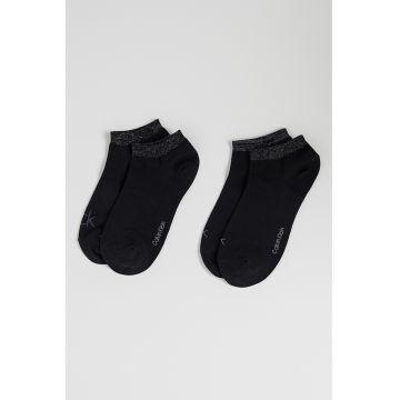 Set de sosete pana la glezna cu detaliu contrastant - 2 perechi