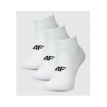 Set sosete dama  lungi pana la glezna - bumbac - alb - 3 perechi