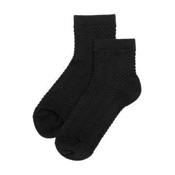 Set sosete  Nera 2 - negru si bej deschis - bumbac - lungi -