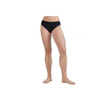 Slip de bikini  negru - elastic - cu uscare rapida - pentru femei - sintetic/elastan