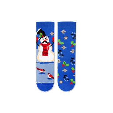 Sosete bumbac de craciun Snowman