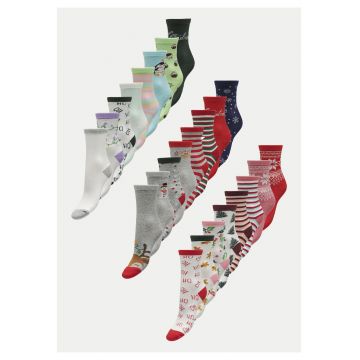 Sosete dama  Calendar advent de Craciun - textil - multicolor - 36-42