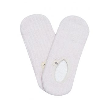 Sosete dama  Wini - scurte - alb crem - bumbac - textura delicata