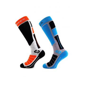 Sosete ski si snowboard  Pro Socks II - Portocaliu/Albastru - Unisex