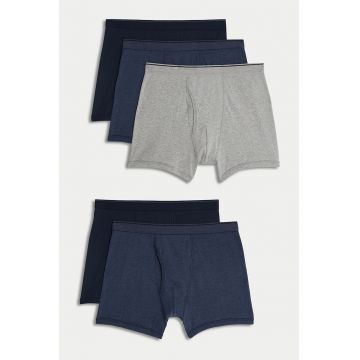 Boxeri de bumbac cu talie medie