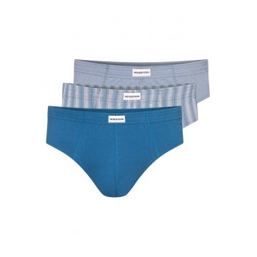 Chiloti barbati Classic  set de 3 perechi albastru XXL