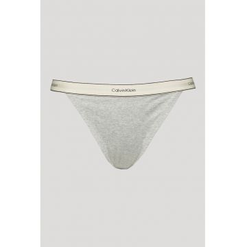 Chiloti brazilieni din bumbac cu banda logo in talie