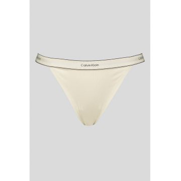 Chiloti brazilieni din bumbac cu banda logo in talie