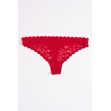 Chiloti de dantela cu margini valurite