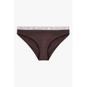 Chiloti din amestec de bumbac cu banda text in talie