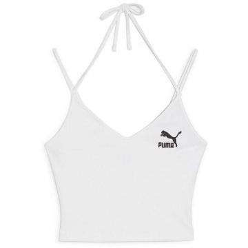 Maiou femei Puma Classics Ribbed Crop Top 62425502, XL, Alb