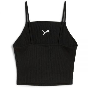 Maiou femei Puma Wardrobe Ess Ribbed Tank Top 62977101, L, Negru