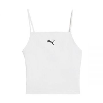 Maiou femei Puma Wardrobe Ess Ribbed Tank Top 62977102, XXXL, Alb