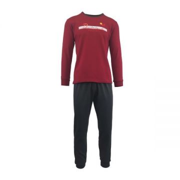 Pijama barbat, Univers Fashion,  bluza rosu inchis si pantaloni kaki, S