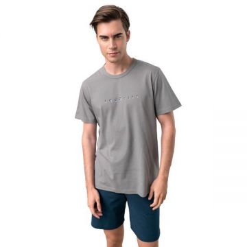 Pijama barbati Vamp 70008, XL, Bumbac, Gri