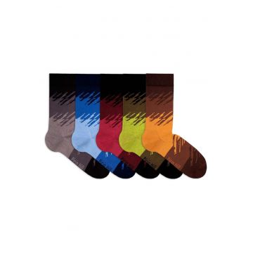 Set 5 Perechi Sosete Dama  Cutie Lux - Bumbac - Multicolor