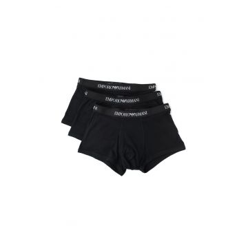 Set de boxeri cu banda elastica in talie - cu logo - 3 perechi