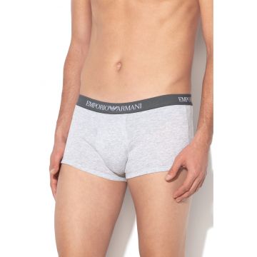 Set de boxeri cu banda elastica in talie - cu logo - 3 perechi