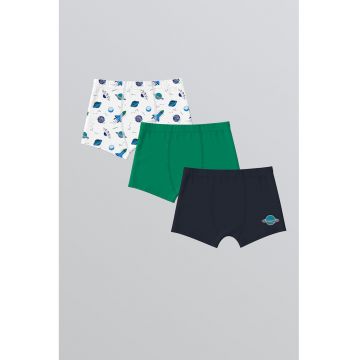 Set de boxeri cu imprimeu grafic - 3 piese