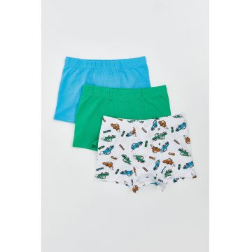 Set de boxeri cu model si uni - 3 perechi