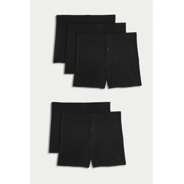 Set de boxeri cu slit cu nasture - 5 perechi