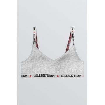 Set de bustiera si chiloti cu text