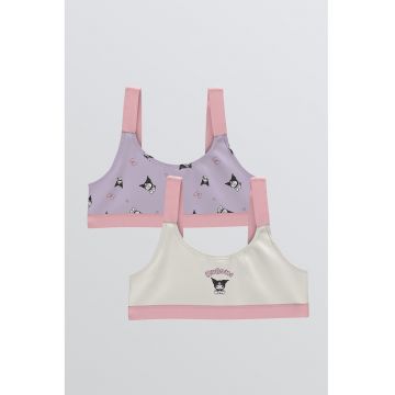 Set de bustiere cu imprimeu Kuromi - 2 piese