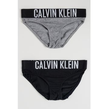 Set de chiloti cu banda logo in talie - 2 Perechi