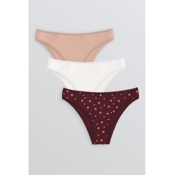 Set de chiloti din amestec de bumbac - 3 perechi